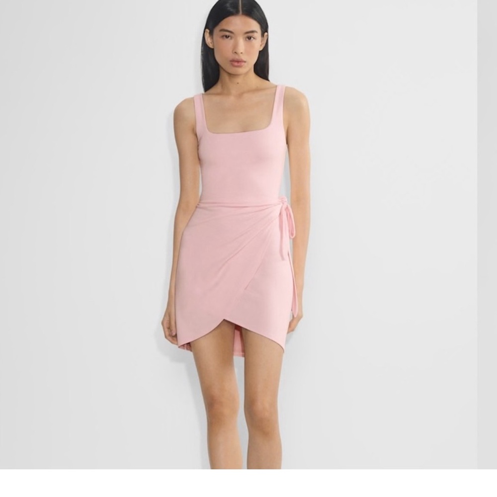 Wilfred Blush Pink Wrap Mini Dress